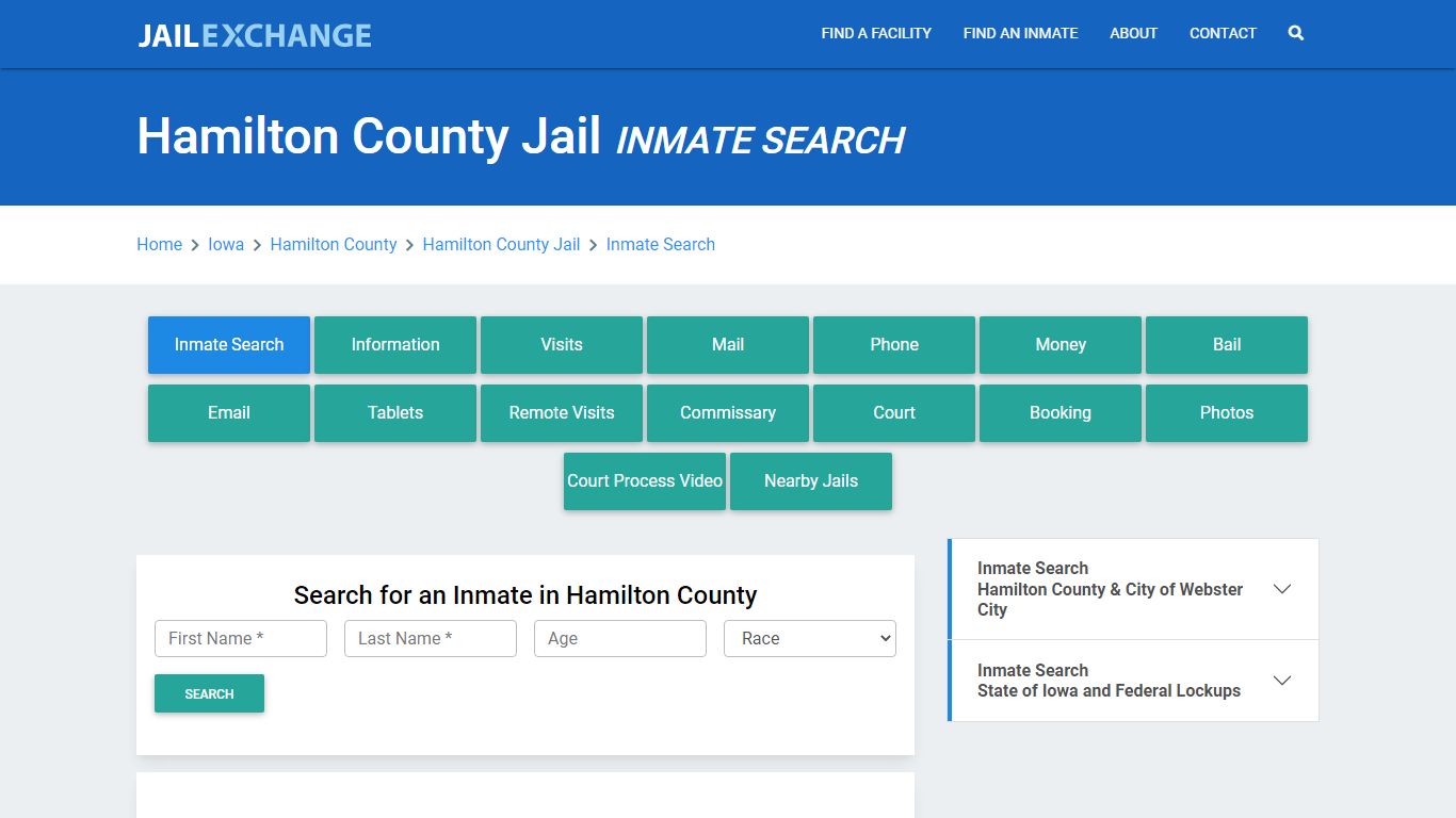 Hamilton County Jail, IA Inmate Search: Roster & Mugshots